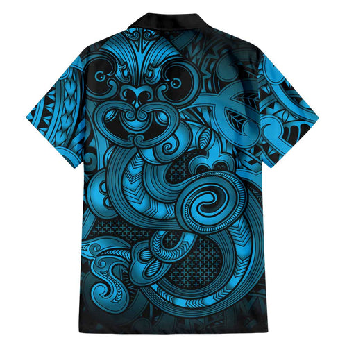 Aotearoa Maori Hei Tiki Family Matching Mermaid Dress and Hawaiian Shirt Kikorangi Kowhaiwhai Puhoro Motif