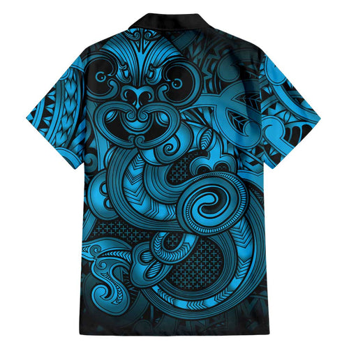 Aotearoa Maori Hei Tiki Family Matching Tank Maxi Dress and Hawaiian Shirt Kikorangi Kowhaiwhai Puhoro Motif