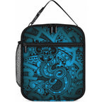 Aotearoa Maori Hei Tiki Lunch Bag Kikorangi Kowhaiwhai Puhoro Motif