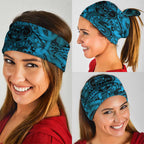 Aotearoa Maori Hei Tiki Neck Gaiter Kikorangi Kowhaiwhai Puhoro Motif