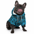 Aotearoa Maori Hei Tiki Pet Hoodie Kikorangi Kowhaiwhai Puhoro Motif