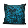 Aotearoa Maori Hei Tiki Pillow Cover Kikorangi Kowhaiwhai Puhoro Motif