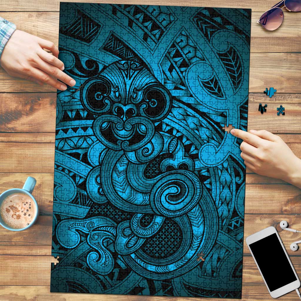 Aotearoa Maori Hei Tiki Puzzle Kikorangi Kowhaiwhai Puhoro Motif