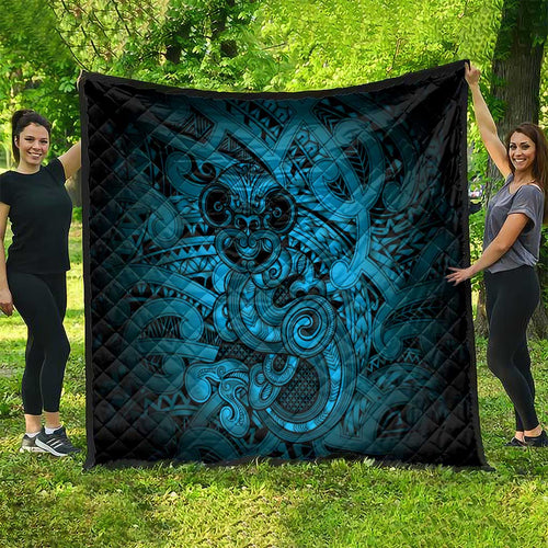 Aotearoa Maori Hei Tiki Quilt Kikorangi Kowhaiwhai Puhoro Motif