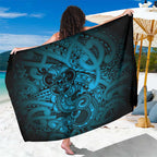 Aotearoa Maori Hei Tiki Sarong Kikorangi Kowhaiwhai Puhoro Motif