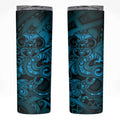 Aotearoa Maori Hei Tiki Skinny Tumbler Kikorangi Kowhaiwhai Puhoro Motif