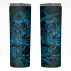 Aotearoa Maori Hei Tiki Skinny Tumbler Kikorangi Kowhaiwhai Puhoro Motif