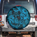 Aotearoa Maori Hei Tiki Spare Tire Cover Kikorangi Kowhaiwhai Puhoro Motif