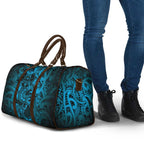 Aotearoa Maori Hei Tiki Travel Bag Kikorangi Kowhaiwhai Puhoro Motif