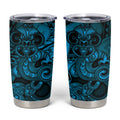 Aotearoa Maori Hei Tiki Tumbler Cup Kikorangi Kowhaiwhai Puhoro Motif