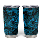 Aotearoa Maori Hei Tiki Tumbler Cup Kikorangi Kowhaiwhai Puhoro Motif