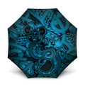 Aotearoa Maori Hei Tiki Umbrella Kikorangi Kowhaiwhai Puhoro Motif