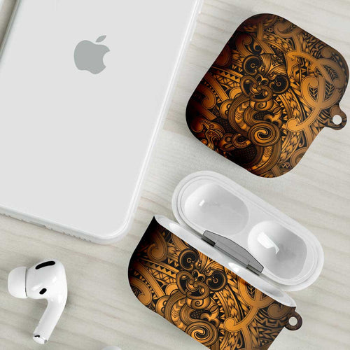 Aotearoa Maori Hei Tiki AirPods Case Koura Kowhaiwhai Puhoro Motif