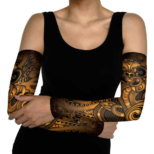 Aotearoa Maori Hei Tiki Arm Sleeves Koura Kowhaiwhai Puhoro Motif