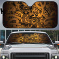 Aotearoa Maori Hei Tiki Auto Sun Shade Koura Kowhaiwhai Puhoro Motif