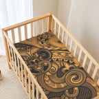 Aotearoa Maori Hei Tiki Baby Bed Cover Koura Kowhaiwhai Puhoro Motif