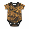 Aotearoa Maori Hei Tiki Baby Onesie Koura Kowhaiwhai Puhoro Motif