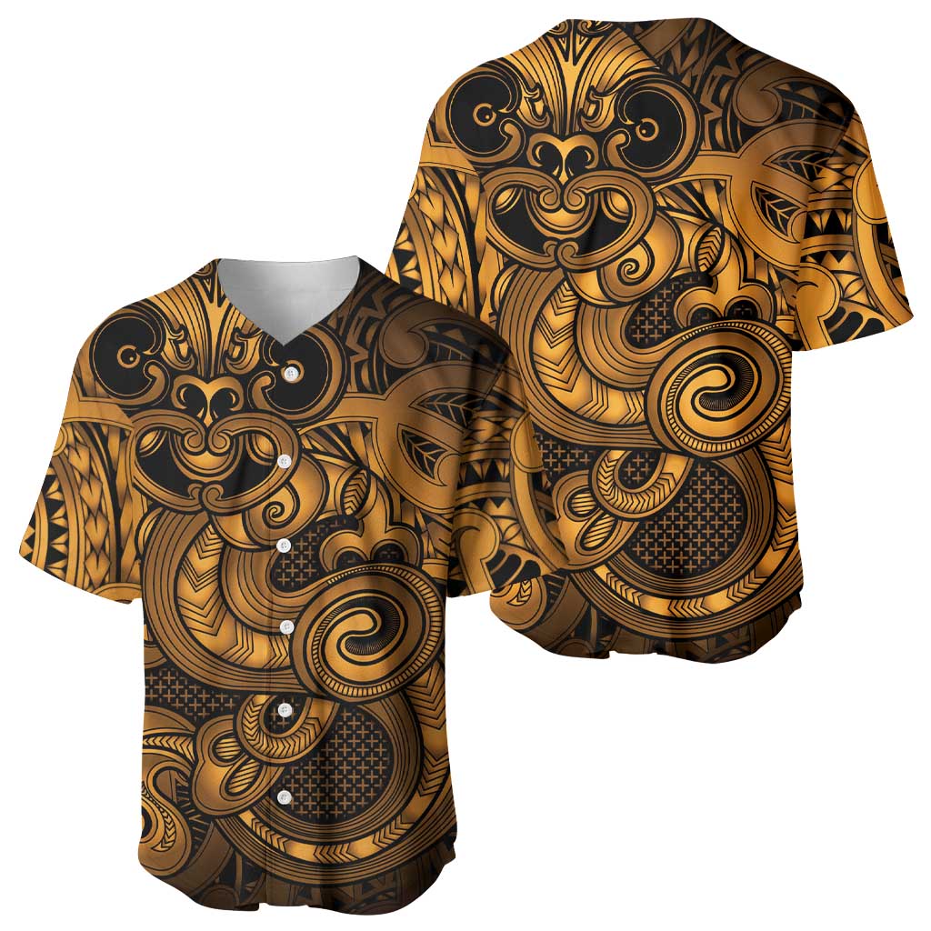 Aotearoa Maori Hei Tiki Baseball Jersey Koura Kowhaiwhai Puhoro Motif