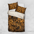 Aotearoa Maori Hei Tiki Bedding Set Koura Kowhaiwhai Puhoro Motif