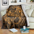 Aotearoa Maori Hei Tiki Blanket Koura Kowhaiwhai Puhoro Motif