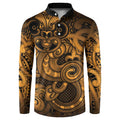 Aotearoa Maori Hei Tiki Button Sweatshirt Koura Kowhaiwhai Puhoro Motif