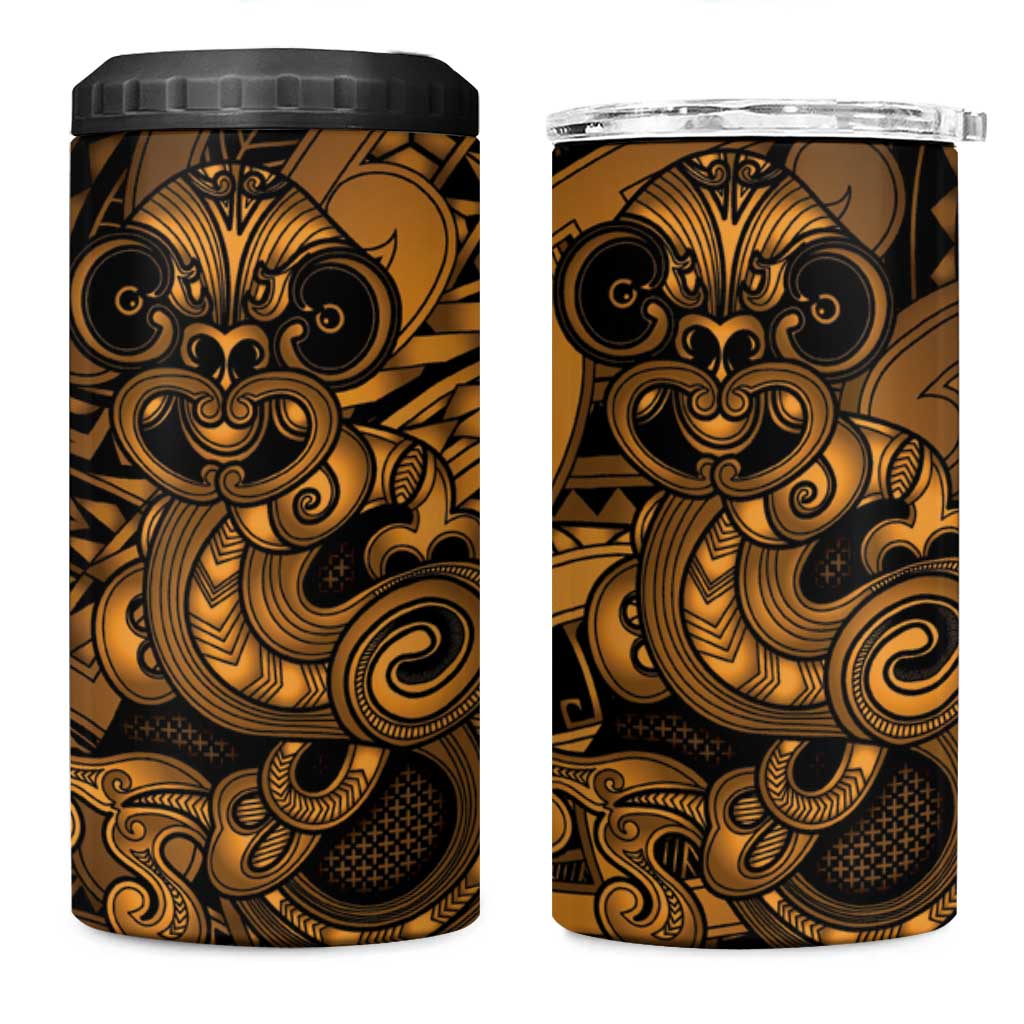 Aotearoa Maori Hei Tiki 4 in 1 Can Cooler Tumbler Koura Kowhaiwhai Puhoro Motif