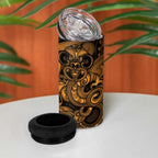 Aotearoa Maori Hei Tiki 4 in 1 Can Cooler Tumbler Koura Kowhaiwhai Puhoro Motif