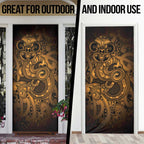Aotearoa Maori Hei Tiki Door Cover Koura Kowhaiwhai Puhoro Motif