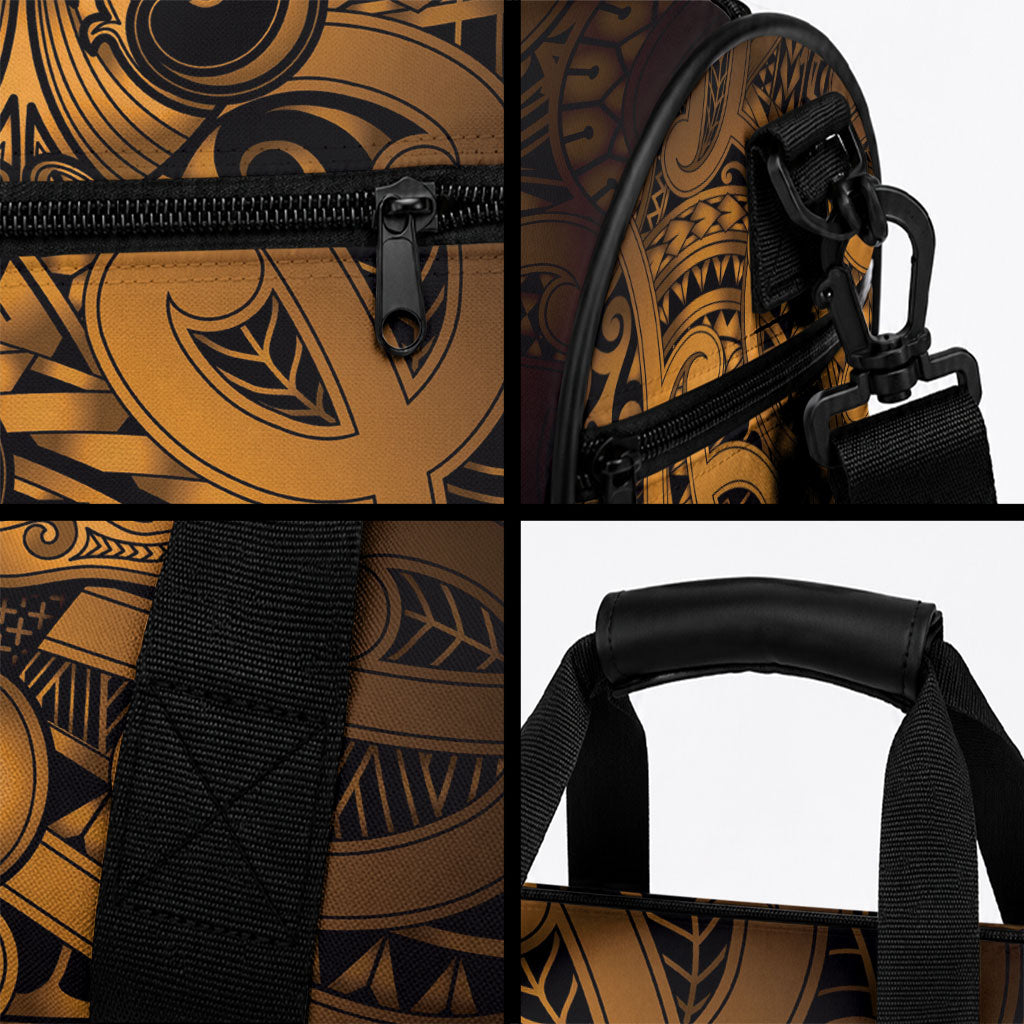 Aotearoa Maori Hei Tiki Duffle Bag Koura Kowhaiwhai Puhoro Motif