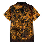 Aotearoa Maori Hei Tiki Family Matching Long Sleeve Bodycon Dress and Hawaiian Shirt Koura Kowhaiwhai Puhoro Motif