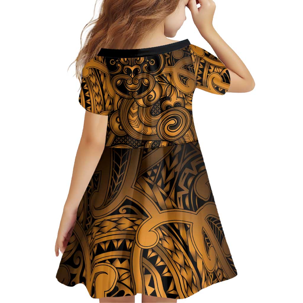 Aotearoa Maori Hei Tiki Family Matching Off The Shoulder Long Sleeve Dress and Hawaiian Shirt Koura Kowhaiwhai Puhoro Motif