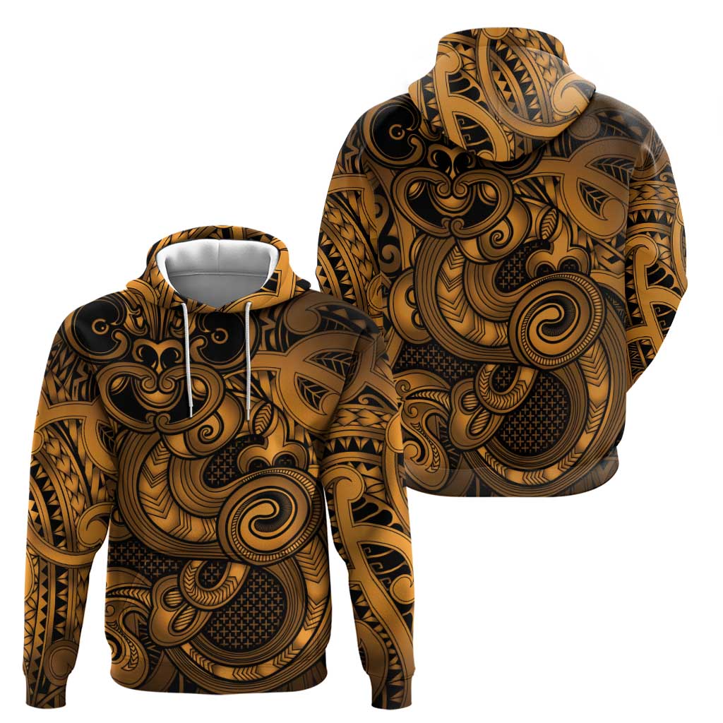 Aotearoa Maori Hei Tiki Hoodie Koura Kowhaiwhai Puhoro Motif