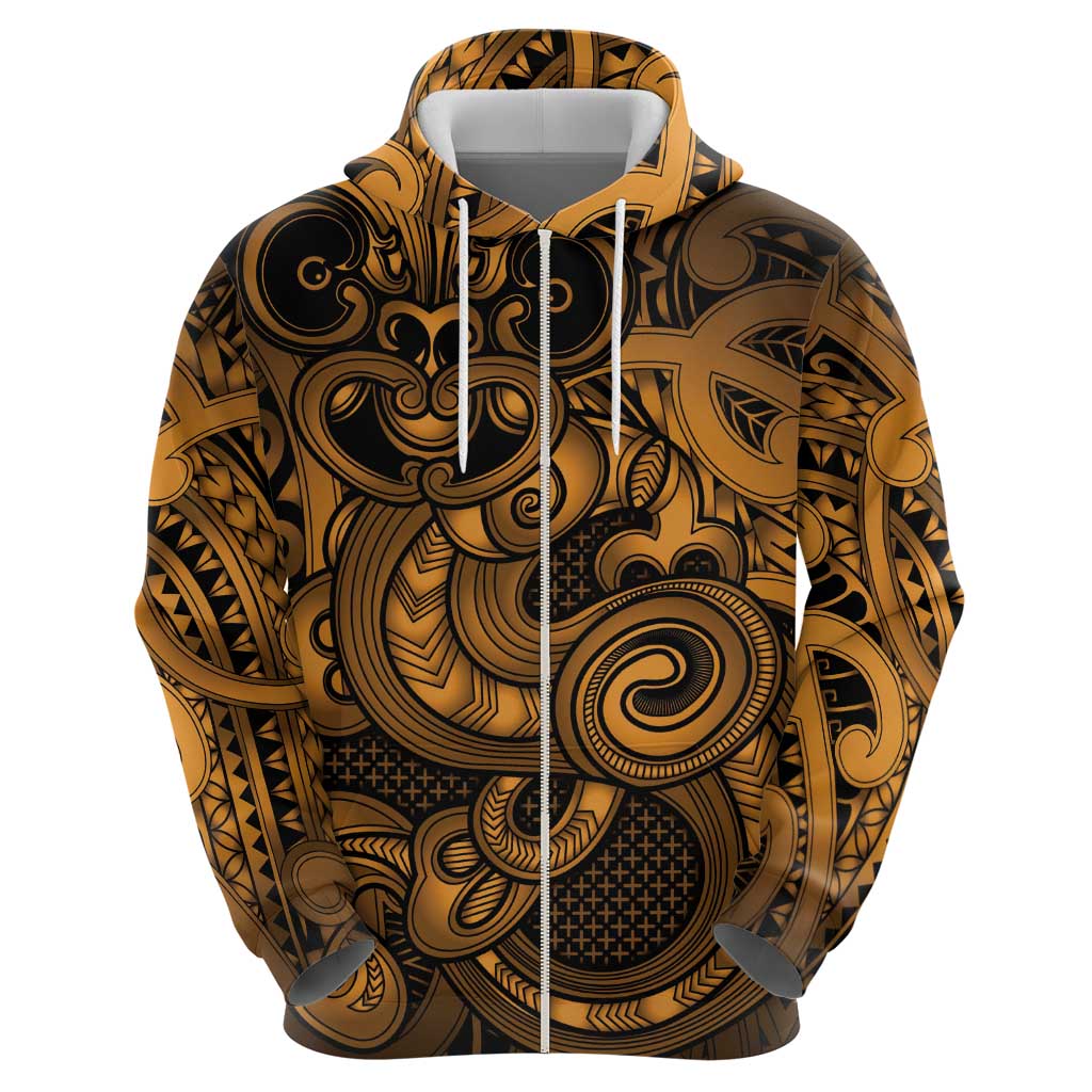 Aotearoa Maori Hei Tiki Hoodie Koura Kowhaiwhai Puhoro Motif