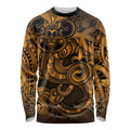 Aotearoa Maori Hei Tiki Long Sleeve Shirt Koura Kowhaiwhai Puhoro Motif