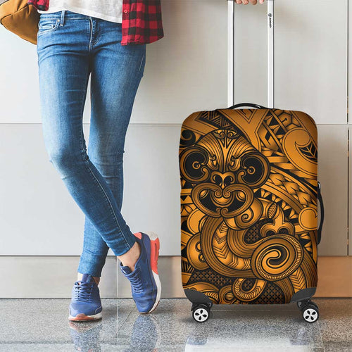 Aotearoa Maori Hei Tiki Luggage Cover Koura Kowhaiwhai Puhoro Motif
