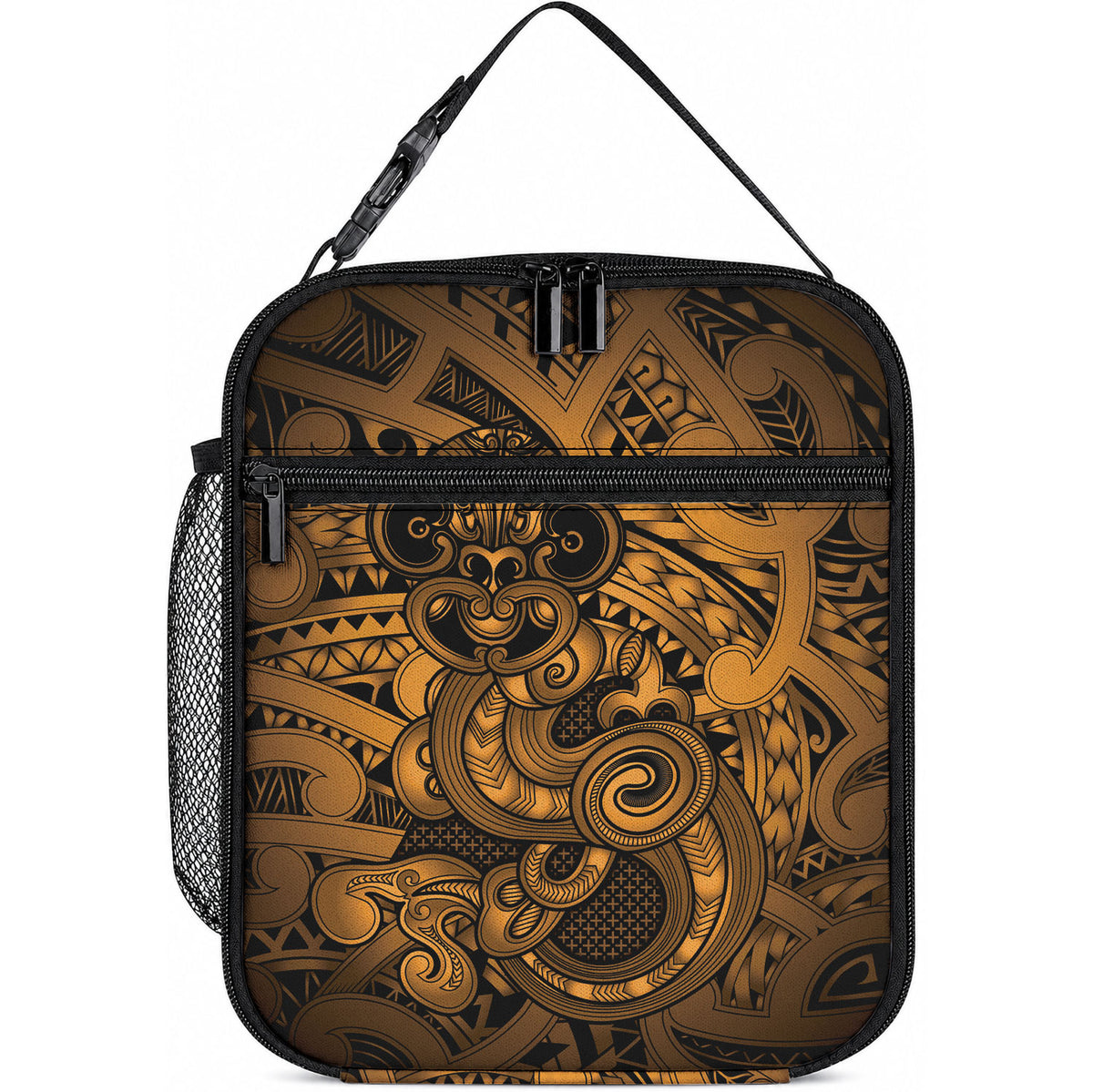 Aotearoa Maori Hei Tiki Lunch Bag Koura Kowhaiwhai Puhoro Motif
