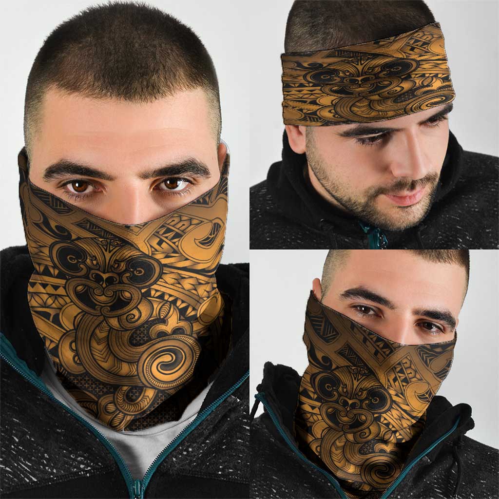 Aotearoa Maori Hei Tiki Neck Gaiter Koura Kowhaiwhai Puhoro Motif