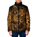 Aotearoa Maori Hei Tiki Padded Jacket Koura Kowhaiwhai Puhoro Motif
