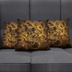 Aotearoa Maori Hei Tiki Pillow Cover Koura Kowhaiwhai Puhoro Motif