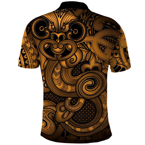 Aotearoa Maori Hei Tiki Polo Shirt Koura Kowhaiwhai Puhoro Motif