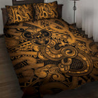 Aotearoa Maori Hei Tiki Quilt Bed Set Koura Kowhaiwhai Puhoro Motif