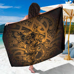 Aotearoa Maori Hei Tiki Sarong Koura Kowhaiwhai Puhoro Motif