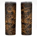 Aotearoa Maori Hei Tiki Skinny Tumbler Koura Kowhaiwhai Puhoro Motif