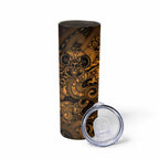Aotearoa Maori Hei Tiki Skinny Tumbler Koura Kowhaiwhai Puhoro Motif