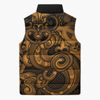 Aotearoa Maori Hei Tiki Sleeveless Puffer Jacket Koura Kowhaiwhai Puhoro Motif