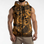 Aotearoa Maori Hei Tiki Sleeveless Zip Hoodie Koura Kowhaiwhai Puhoro Motif