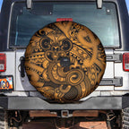 Aotearoa Maori Hei Tiki Spare Tire Cover Koura Kowhaiwhai Puhoro Motif