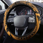 Aotearoa Maori Hei Tiki Steering Wheel Cover Koura Kowhaiwhai Puhoro Motif