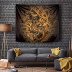 Aotearoa Maori Hei Tiki Tapestry Koura Kowhaiwhai Puhoro Motif