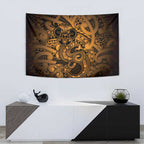 Aotearoa Maori Hei Tiki Tapestry Koura Kowhaiwhai Puhoro Motif